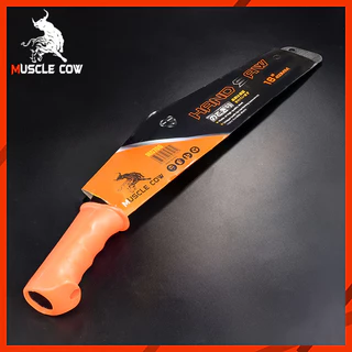 MUSCLE COW เลื่อยโค้งตัดกิ่งไม้16นิ้ว 3แบบด้าม ทำใบมีดเหล็กคุณภาพ แถมฟรีถุงมือผ้า3คู่ ตัดแต่งสวนต้นไม้สวนผลไม้ คุณภาพดี