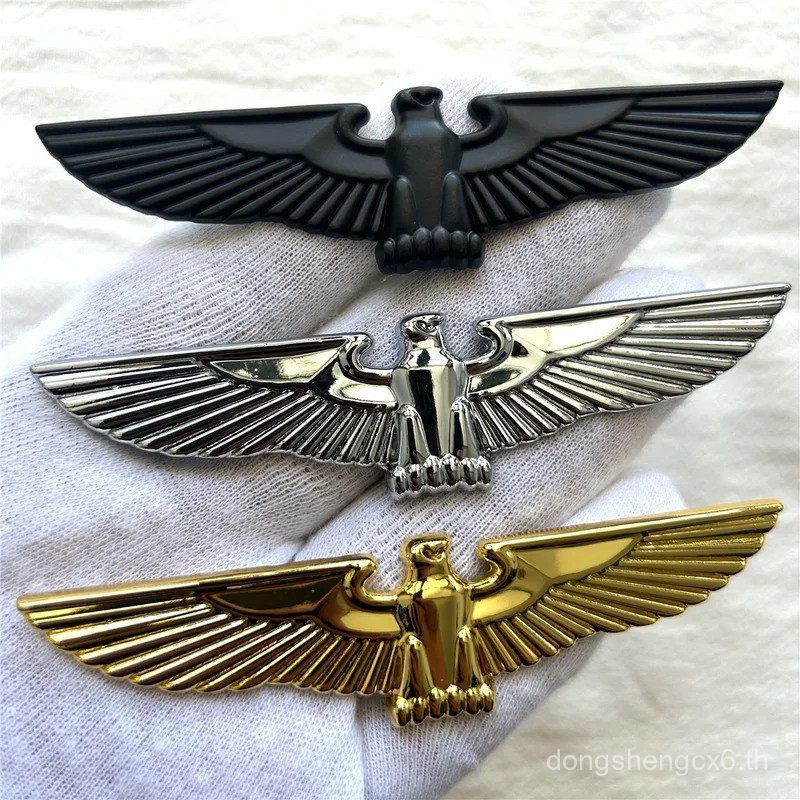 Eagle Flying Eagle totem badge โลโก้รถโลหะเหมาะสําหรับตัวถังท้ายรถสติกเกอร์ด้านข้างอุปกรณ์ตกแต่ง