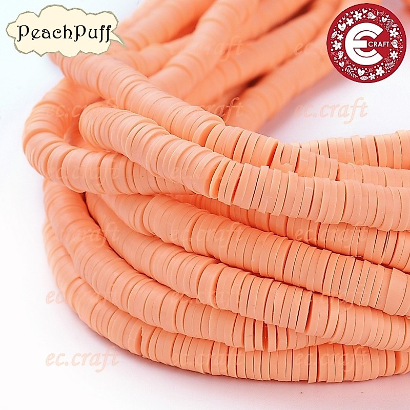 1 STRAND CLAY BEADS 6MM & 8MM HEISHI BEADS POLYMER CLAY
