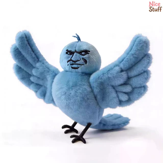 💥คุ้ม💥Blue Bird Plush จี้ตุ๊กตาการ์ตูน พวงกุญแจนกสีฟ้า สามารถบันทึกการพูดคุย ของขวัญตลก15CM