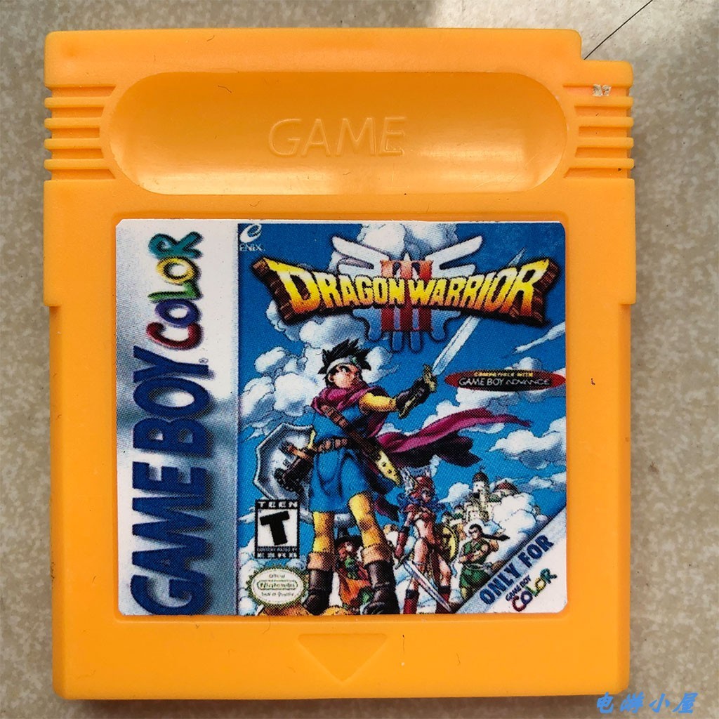 GBC GAMEBOY การ์ดเกมจีน Dragon Quest 3 หน่วยความจําชิปรวมที่สมบูรณ์