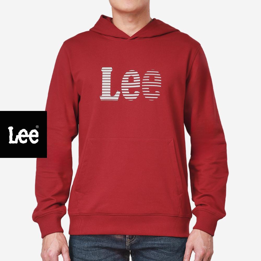 LEE เสื้อฮู้ดดี้แบบสวมผู้ชาย รุ่น LE F525MHODF03 สีแดง