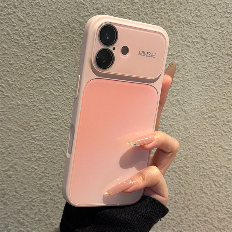สีไล่ระดับสีเลนส์ป้องกันแก้วเคสโทรศัพท์เข้ากันได้สําหรับiPhone 16promax 17promax 15promax 14promax 17pro 16pro 15pro 17 16 15 13Promaxปกหลัง