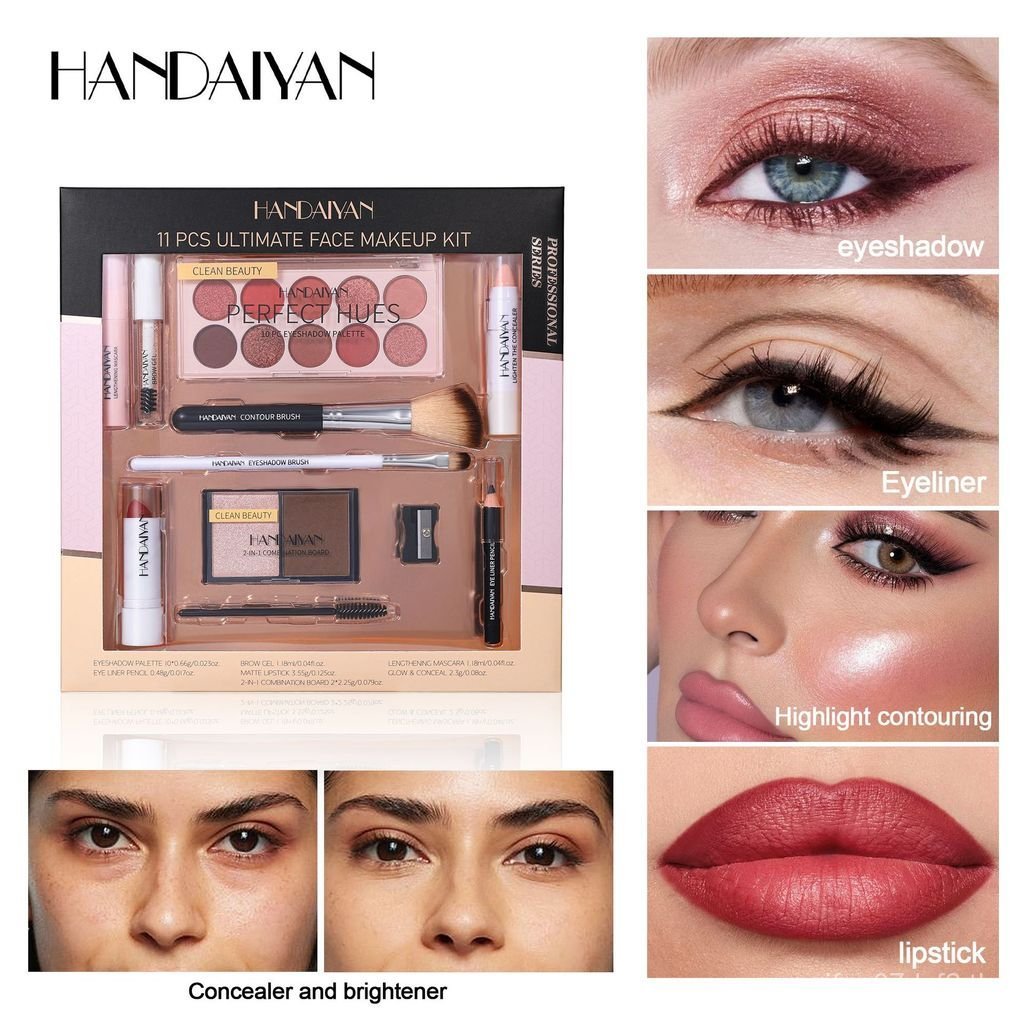 Color Beginner Makeup Set Makeup handaiyan Set Lipstick Set Cosmetic Color Box 11 HSOK