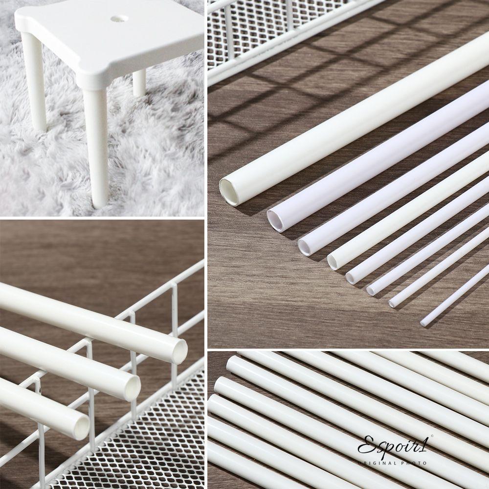 ESPOIR1 10 ชิ้นหลอดกลม DIY ตกแต่งงานฝีมือ 2 มิลลิเมตร ~ 10 มิลลิเมตรหลอดกลวงพลาสติก
