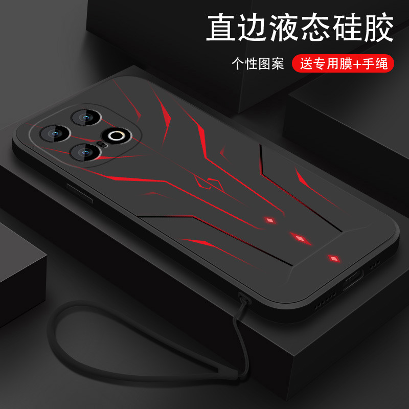 Iqoo13 เคสโทรศัพท์ iqoo13 สไตล์ใหม่ป้องกันกรณี High-End Simple Mecha สีแดง vivoiqoo ซิลิโคน Soft Cas