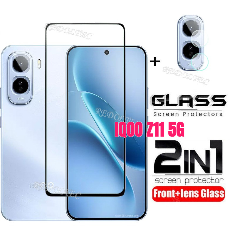 IQOO Z11 5G ฟิล์มกระจกนิรภัย 2 in 1 พร้อมเลนส์คลุมเต็มจอ กาวเต็มหน้าจอ VIVO IQOOZ11