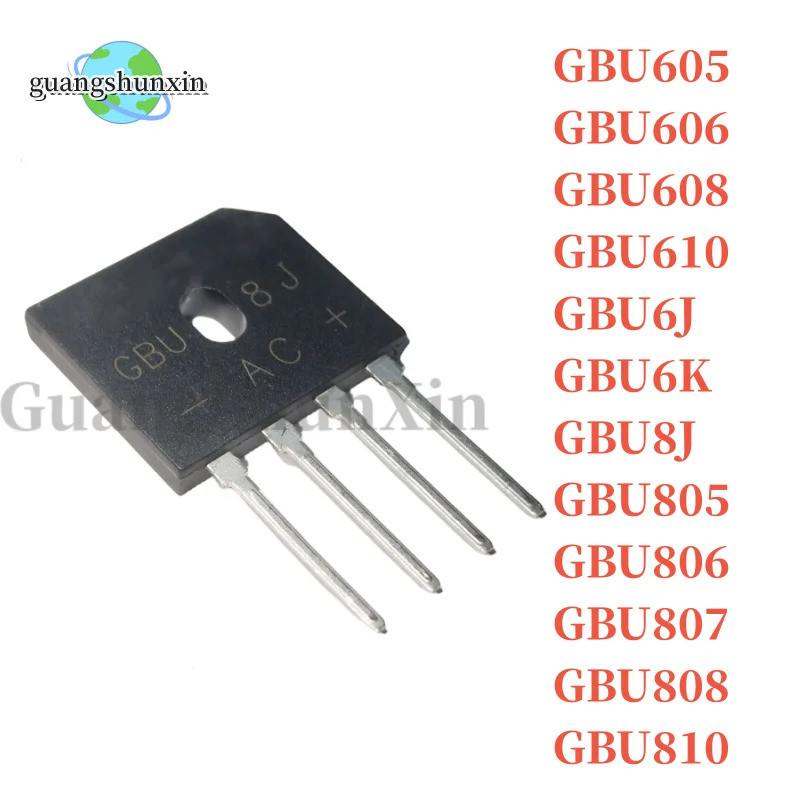 5PCS GBU 2510 3510 1510 1010 1508 1006 1008 15K 8K 810 808 806 610 608 606 410 408 406 GBU8M 4M 25M 