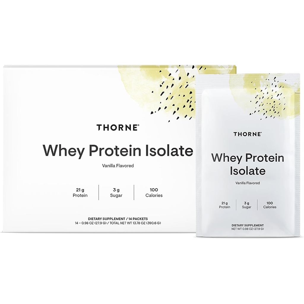THORNE - Whey Protein Isolate - Balanced Amino Acids Profile with BCAAs - 21 Grams of Easy to Digest
