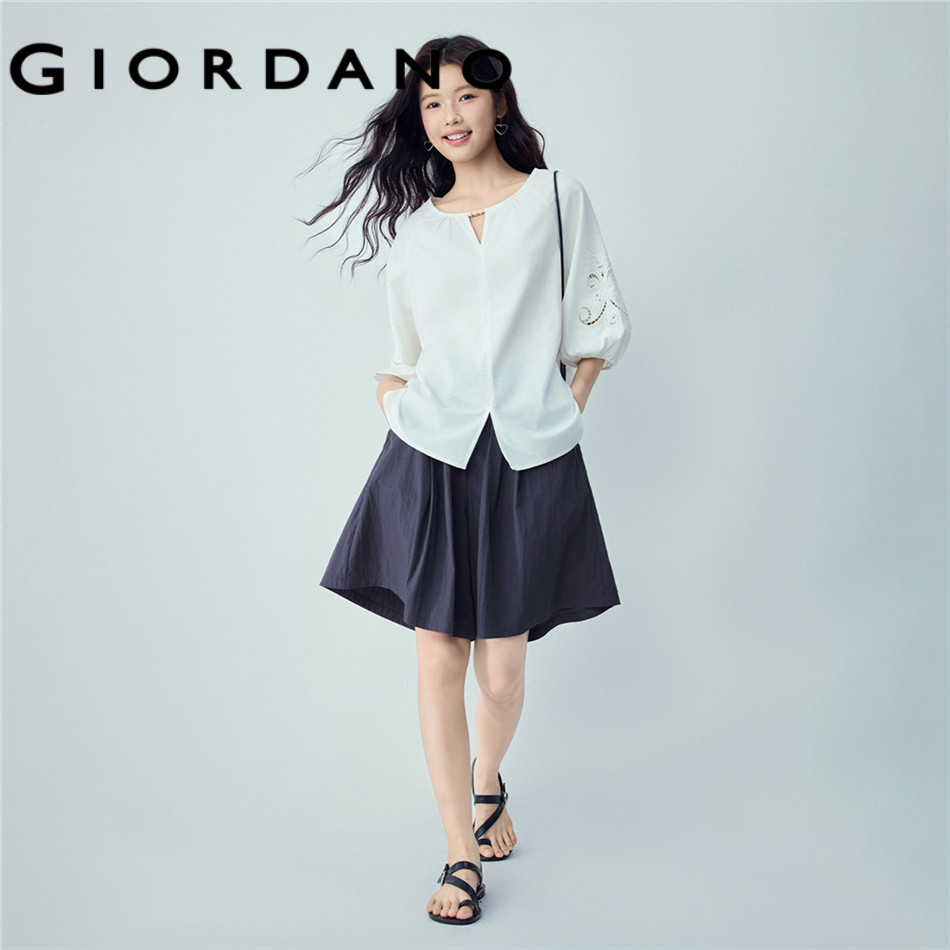 GIORDANO WOMEN Women Pleated Casual Pants 13406320