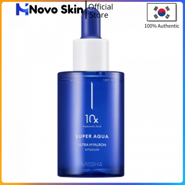 Missha Super Aqua Ultra Hyalon Ampoule 47ml Hydrating Skin Booster Intense Moisture Serum ต่อต้านริ้