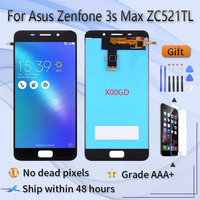 5.2 นิ้ว LCD สําหรับ Asus Zenfone 3s Max ZC521TL Touch Screen assembly Replacement, ZC521TL X00GD จอ