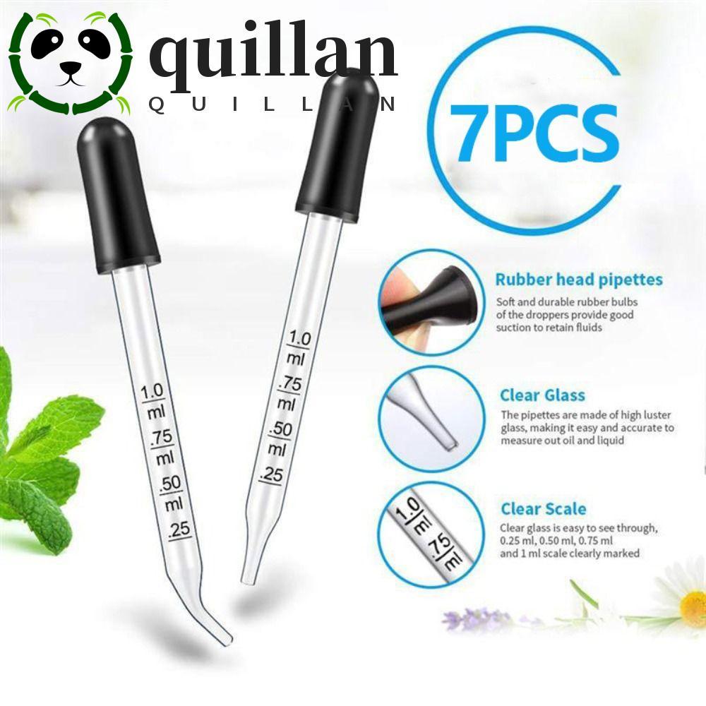 QUILLAN Scale Pipette 1ml อุปกรณ์การเรียน Lab อุปกรณ์หัวยาง Dropper Transfer เคมีอเนกประสงค์ตรง/ข้อศ