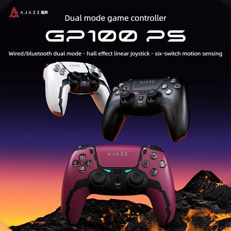 AJAZZ GP100 PS Dual Mode Gaming Controller ไร้สาย Professional Esports รุ่นหกสวิทช์ Motion Sensing H