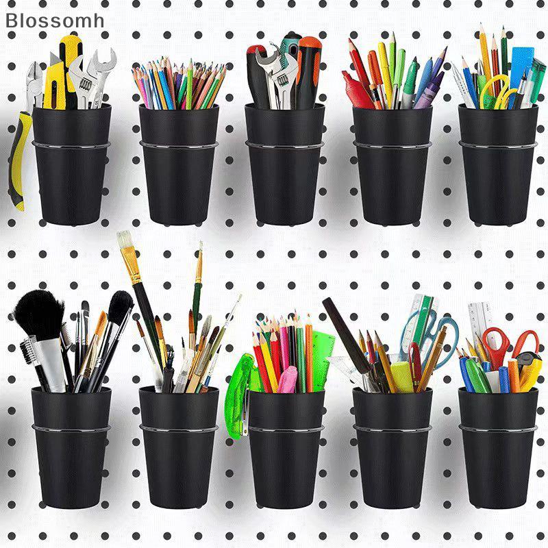 Blossomh 1 ชุด Pegboard ถ้วยอุปกรณ์เสริมสําหรับ Craft Room Hook ตะกร้าริบบิ้น Organizer สกรูเครื่องมือสําหรับจัดระเบียบอุปกรณ์เสริมเครื่องมือใหม่