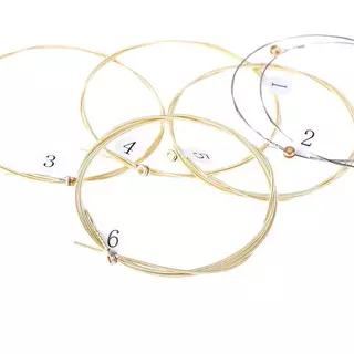 Aural 1 ชุด 6 pcs Practice Niel Plated Steel Guitar String สําหรับกีตาร์โปร่ง al