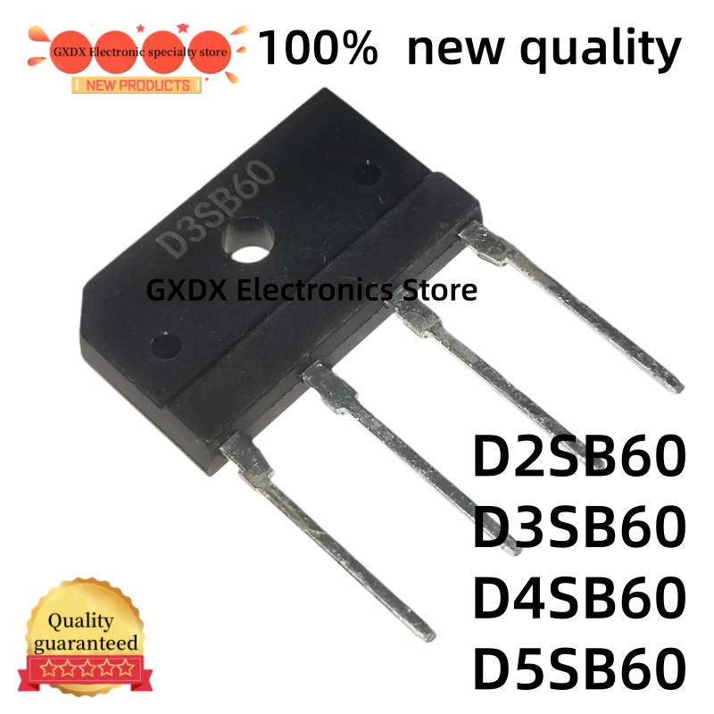 5PCS D2SB60 D3SB60 D4SB60 D5SB60 D2SBA60 D3SBA60 D4SBA60 D5SBA60 ZIP-4 วงจรเรียงกระแสสะพานในสต็อก