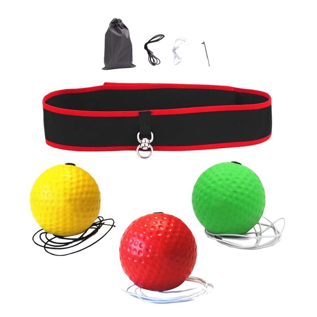 [qwnjto] มวย Reflex Ball ชุดแถบคาดศีรษะปรับ Hand Eye การประสานงานการฝึกอบรม Reflex Punching Ball สํา