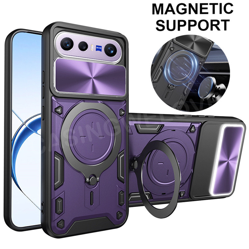เคสโทรศัพท์สําหรับVivo X300 FE 5G 2026 Vivo X300 Ultra X200 Pro FE 5Gเกราะแหวนขาตั้งสไลด์หน้าต่างเคสโทรศัพท์ป้องกันกันกระแทกปกหลัง