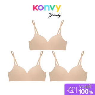 (Set 3 ชิ้น) Sabina Pretty Perfect Level 1 Seamless Wireless #Skin เสื้อชั้นใน ซาบีน่า ไร้ตะเข็บ ไร้โครง สีเนื้อ