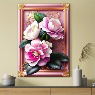 ของตกแต่งผนังดอกไม้ 8D สวยงามสมจริง ขนาด 40x60 สำหรับตกแต่งห้องให้สวยงาม