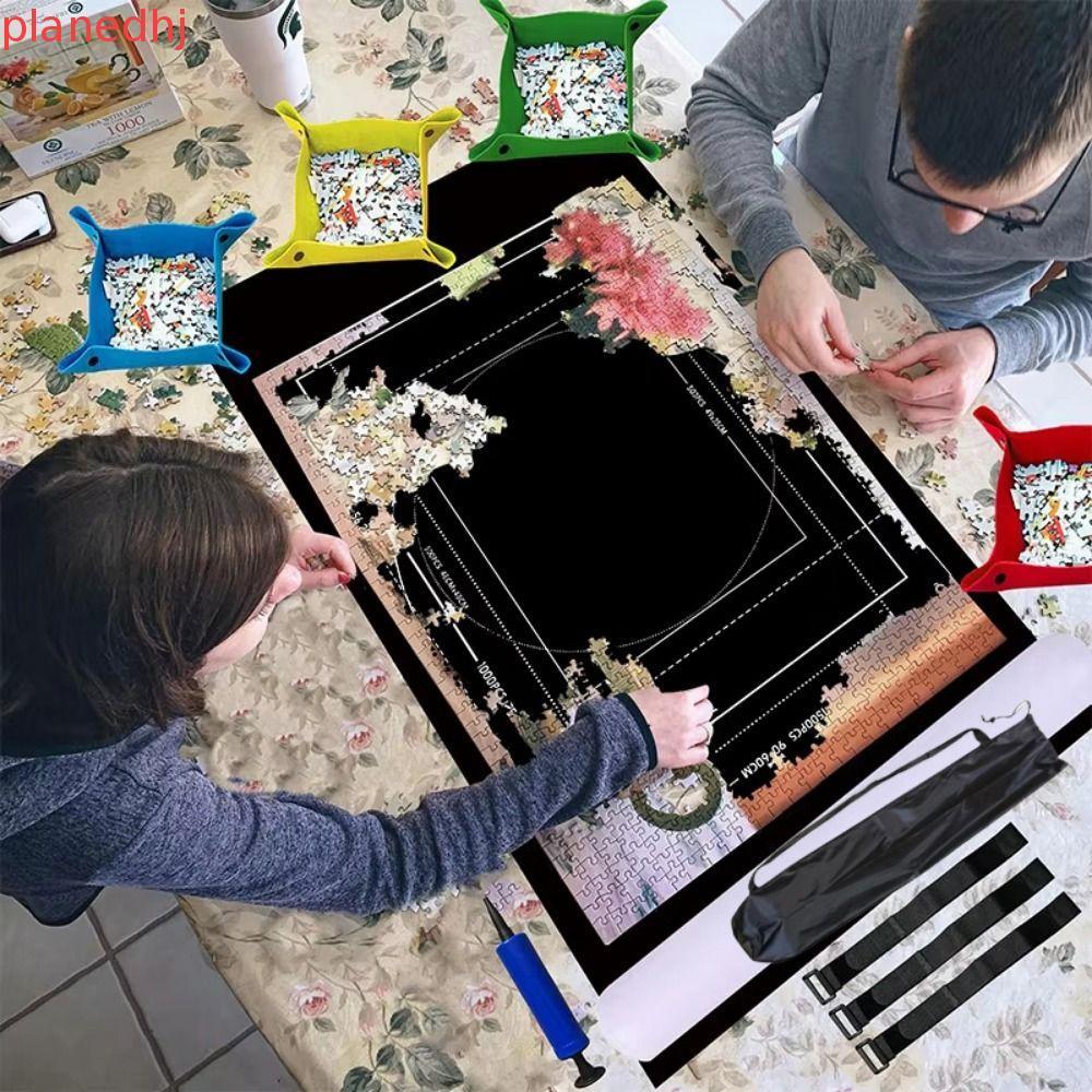 PLANED Jigsaw Puzzle Storage Mat Set, Roll Up 1500/2000/3000 ชิ้น Puzzle Saver Pad, ลื่นแบบพกพาพร้อม