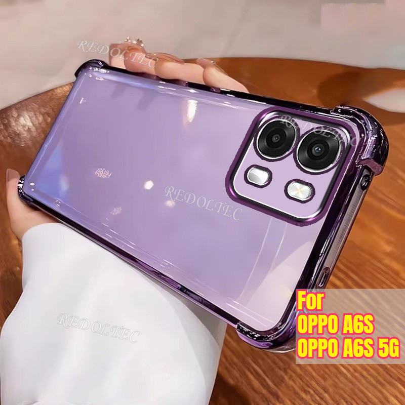 เคส OPPO A6S 5G 4G ดีไซน์ใหม่สี่มุมกันกระแทกปลอกใส OPPOA6S บางพิเศษนุ่มโทรศัพท์ฝาหลัง