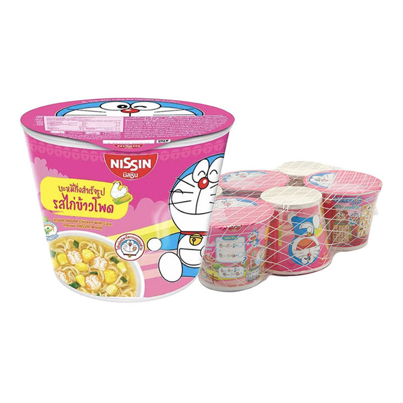 นิสชิน โดเรมอน รสไก่ข้าวโพด 40 ก. x 6 (NISSIN Doraemon Corn Chicken 40 g x 6)