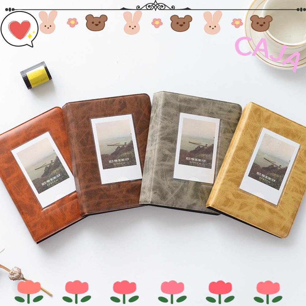 CAJA1 อัลบั้มภาพของขวัญ Retro กล้องฟิล์ม 64 กระเป๋าสําหรับ Fujifilm Instax Mini 11 9 8 7s 90 70 LiPlay