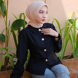 Voila Outfit - Alma Blouse - Slim Fitted - Baby Twill - Atasan  Wanita - Office Attire