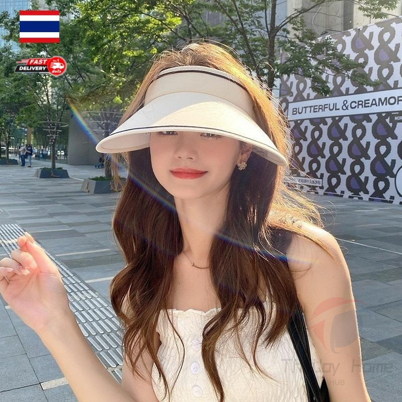 หมวกกันแดด แบบปีกกว้าง ป้องกันUV พับเก็บได้ ไม่เสียทรง สไตล์เกาหลี UPF50+ กันแดด ระบายอากาศ แฟชั่นฤดูร้อน สําหรับผู้หญิง