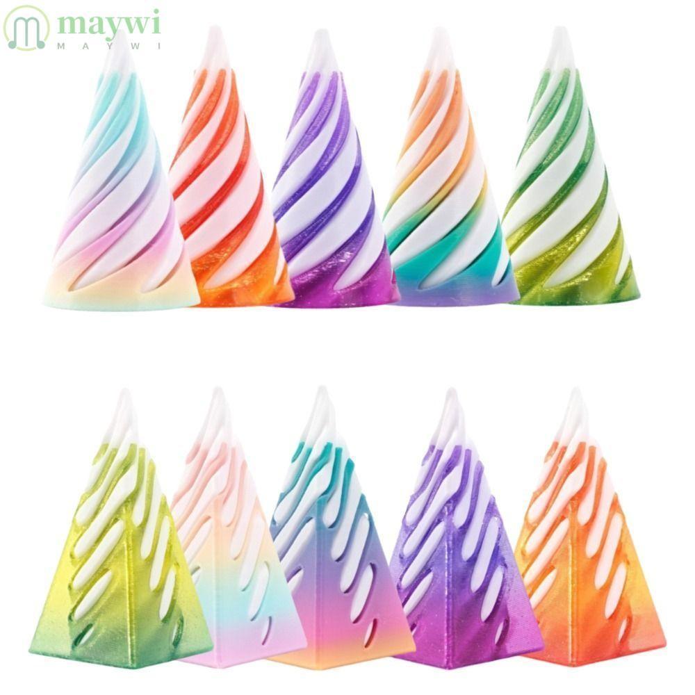 MAYWI ของเล่นตกแต่ง 3D เอฟเฟกต์ภาพลวงตา Mini Vortex ของเล่น Fidget เกลียวกรวย พิมพ์ 3D ของเล่นคลายเครียด ของสะสม ของขวัญโต๊ะทำงาน