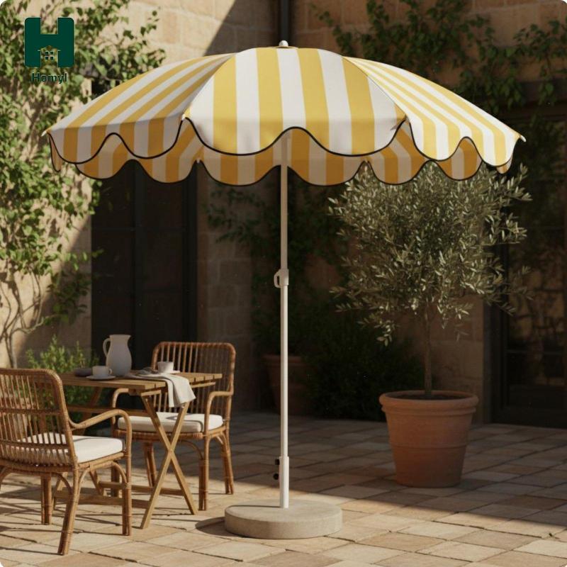[Homyl] Sun Shelter UPF50 Plus Designer ร่มกันแดดลายกันลม Parasol สําหรับชายหาดปิคนิคแคมป์ปิ้ง