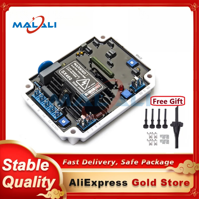 Malali SX460 AVR เครื่องกําเนิดไฟฟ้าตัวควบคุมแรงดันไฟฟ้าอัตโนมัติโมดูลควบคุมสําหรับเครื่องกําเนิดไฟฟ
