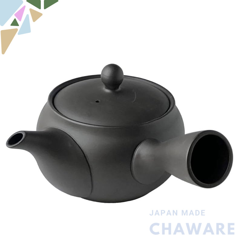 Tokoname Kyusu Teapot 310ml with Mesh Strainer - Black, Made in Japan