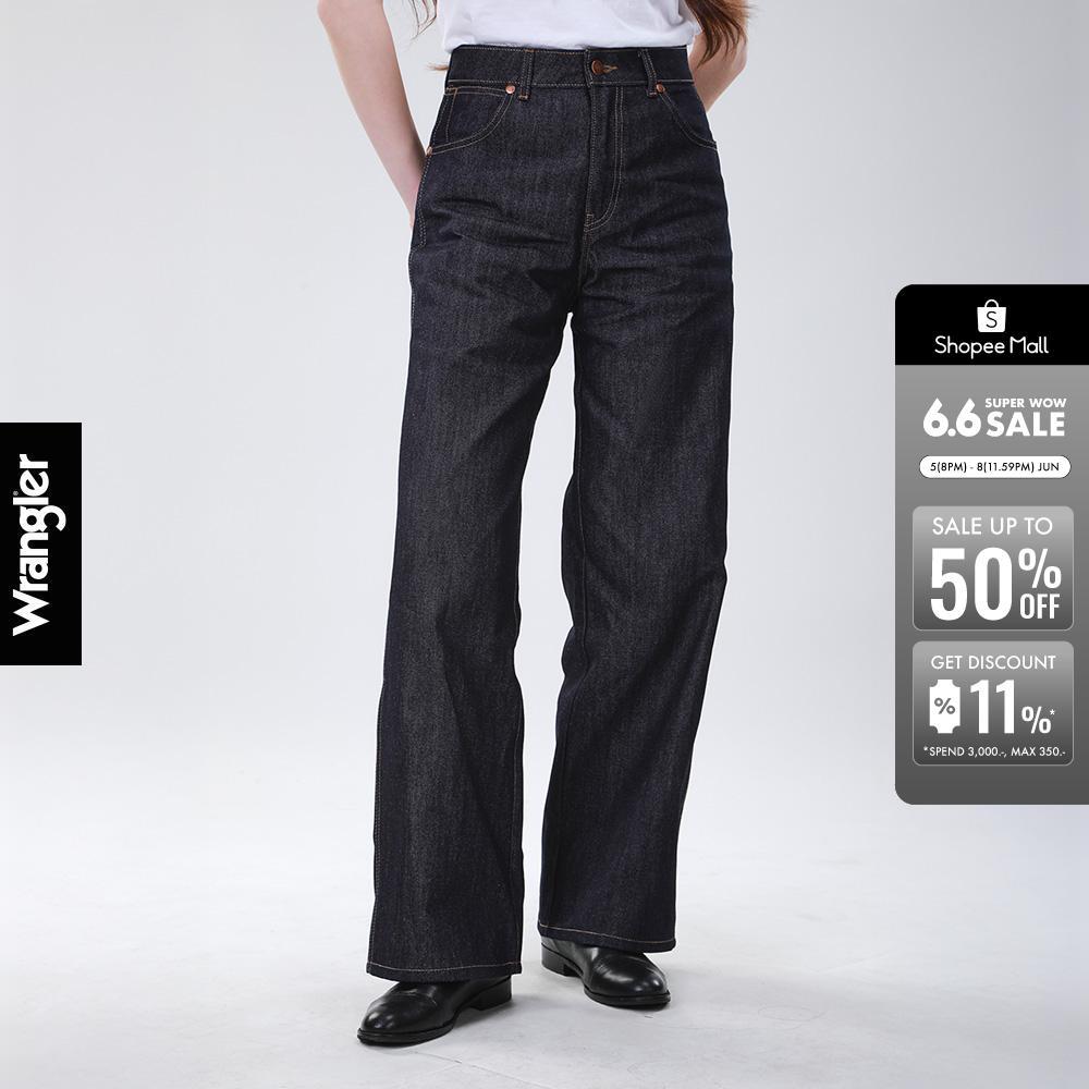 WRANGLER กางเกงยีนส์ผู้หญิง คอลเลคชั่น Wrangler Legends เอวสูง ทรงหลวม รุ่น WR S126WLOSN01 สียีนส์ผ้าดิบ