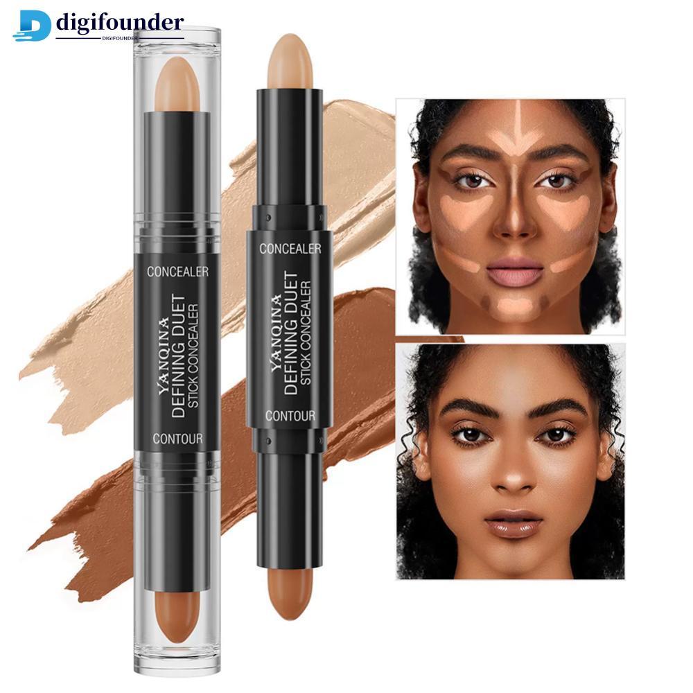 DIGIFOUNDER Double-Ended Highlight Shadow Cream Contour Stick กันน้ํา Full Coverage คอนซีลเลอร์ Natu
