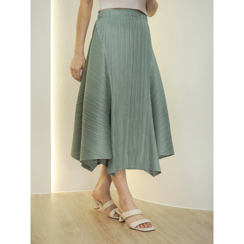 ยาว 31 นิ้ว 2MUAY รุ่น GJO26209 กระโปรงอัดพลีท FLARE PLEATED SKIRT 8 สี FREE SIZE