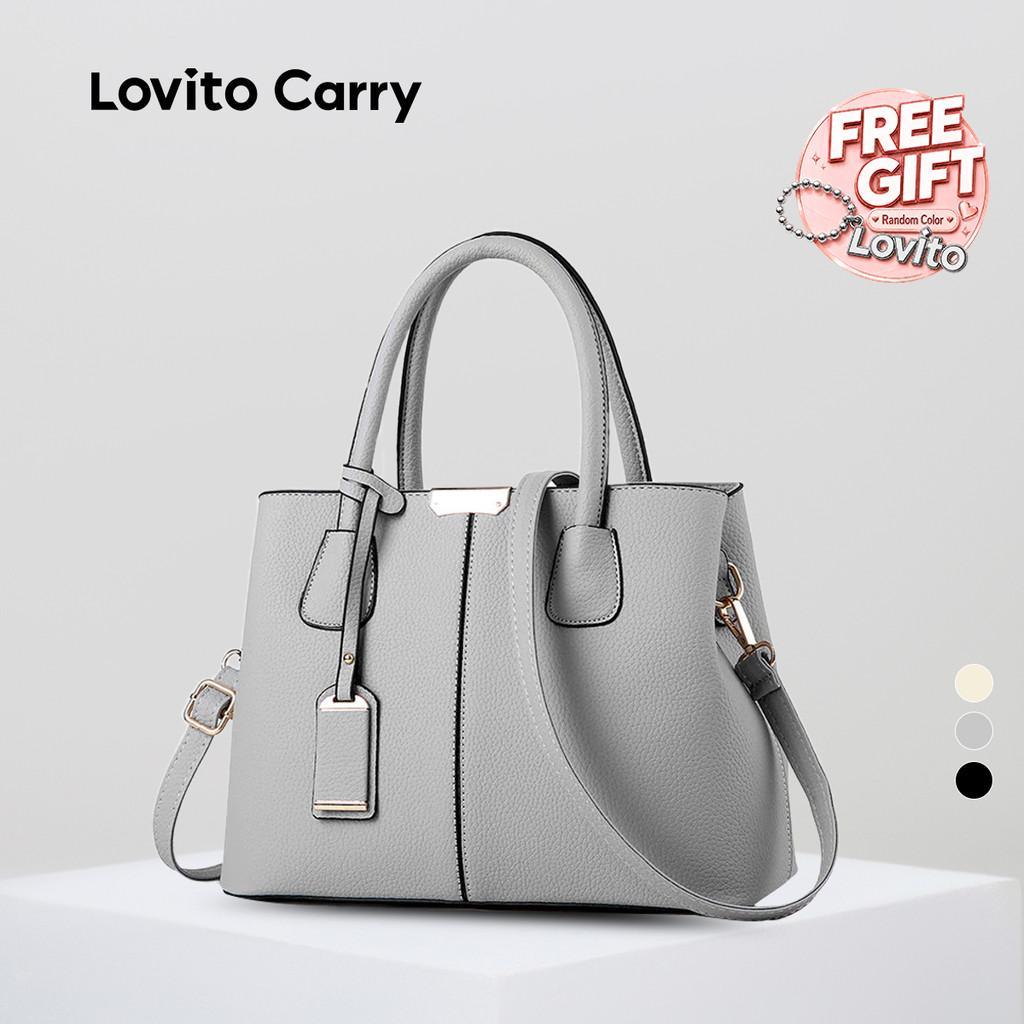 (Lovito Carry) กระเป๋าทรงสูงที่มีความจุขนาดใหญ่ เรียบง่าย สง่างาม มีสไตล์และเนื้อสัมผัส สำหรับผู้หญิง LFAR6088