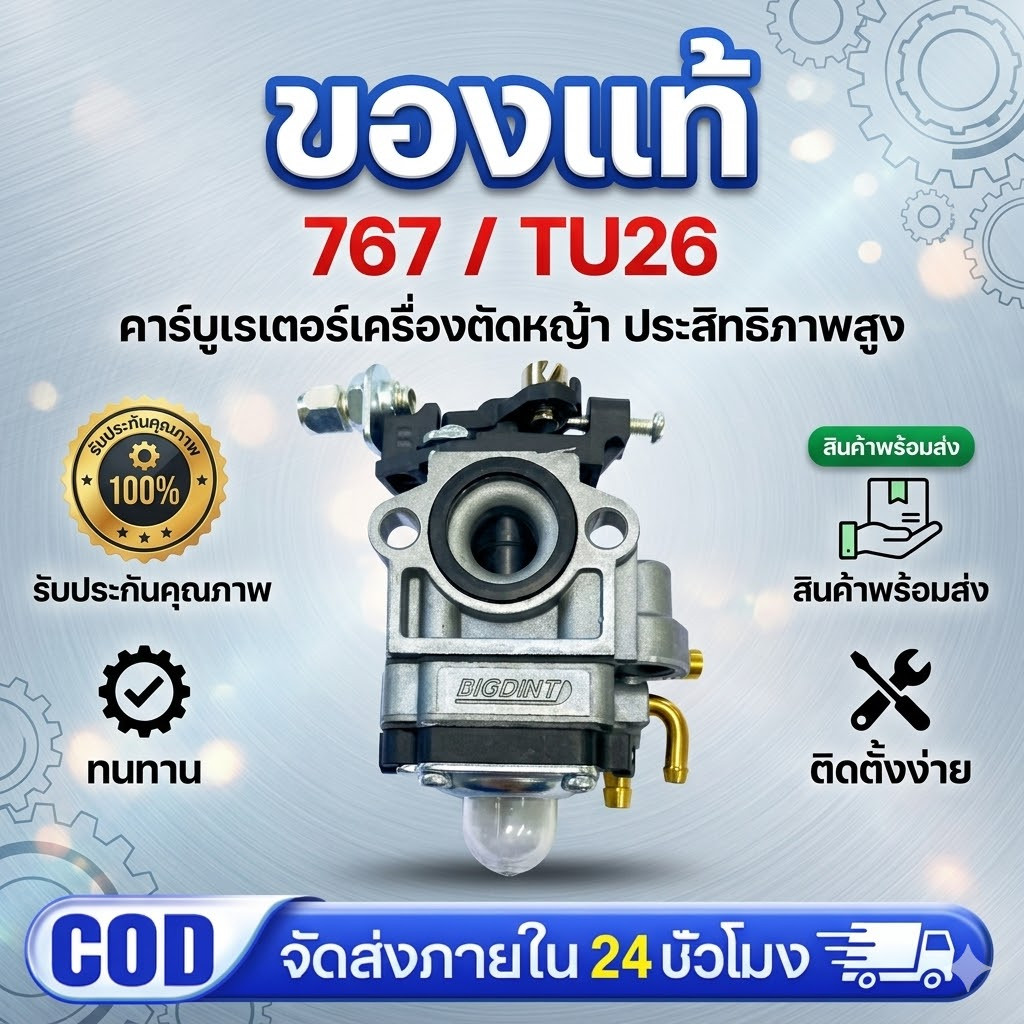 ขายดีคาบู คาบูเรเตอร์ TU26 767 CG260 BIGDINT คาร์บู767พ่นยา