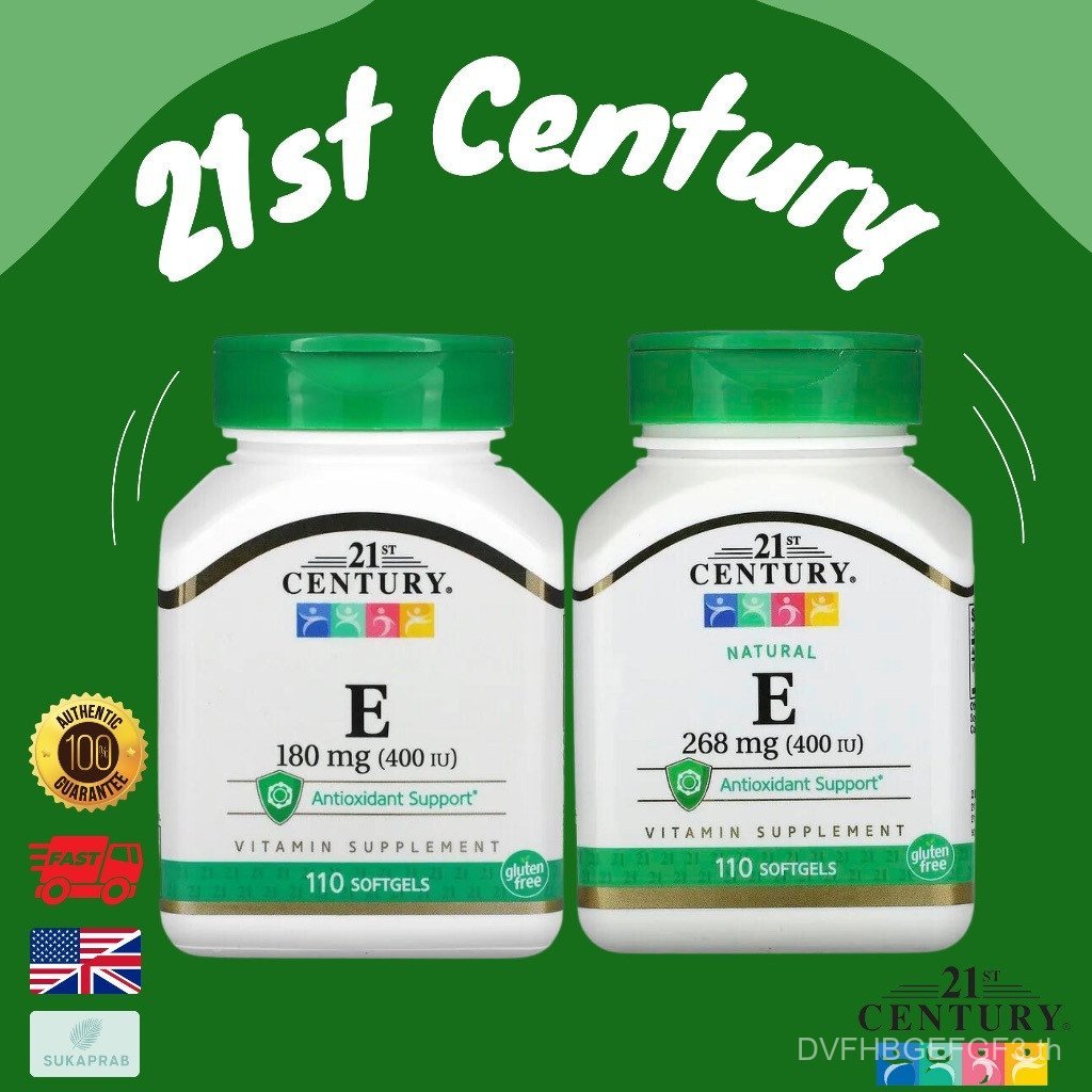 พร้อมส่ง 21st Century Vitamin E 180 mg 268 mg (400 IU) 400IU 76R8