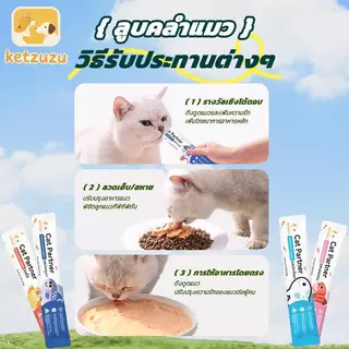 🔥Ketzuzu 365 ซองสุดคุ้ม ขนมแมวเลีย โปรตีนสูง บำรุงขนและผิวหนัง ขนมแมว 16g อาหารเปียกแมว รวม 5 รสยอดนิยม