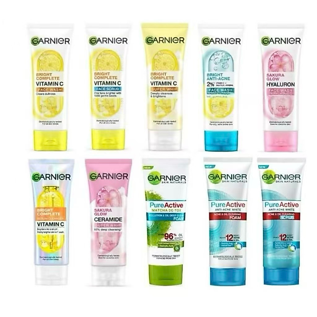 ถูกสุด! Garnier โฟมล้างหน้า 100กรัม การ์นิเย่  ผลิตภัณฑ์ทำความสะอาดผิวหน้า ไร้สิว