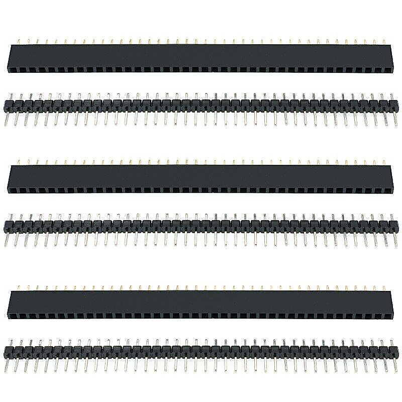 10 ชิ้น 1x40Pin 2.54 มิลลิเมตรเดี่ยวแถวหญิง + 10 ชิ้น 1x40 ชาย Pin Header connector