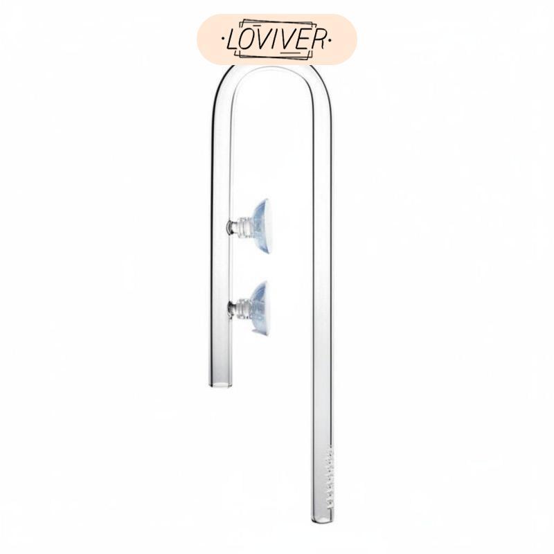 Water Inflow Glass Lily Pipe Filter Minimalist Water Inlet Tube สําหรับพิพิธภัณฑ์สัตว์น้ําการกรองและ