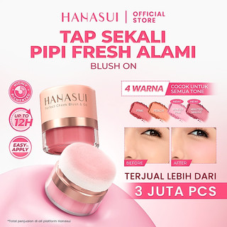 Hanasui Perfect Cheek Blush & Go Powder - Blush On Powder Natural Radiant Finish Melembabkan Cerah Antioksidan