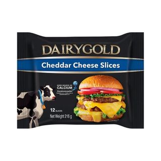 แดรี่โกลด์ เชดด้าชีสแผ่น DairyGold Cheddar Cheese 250g.