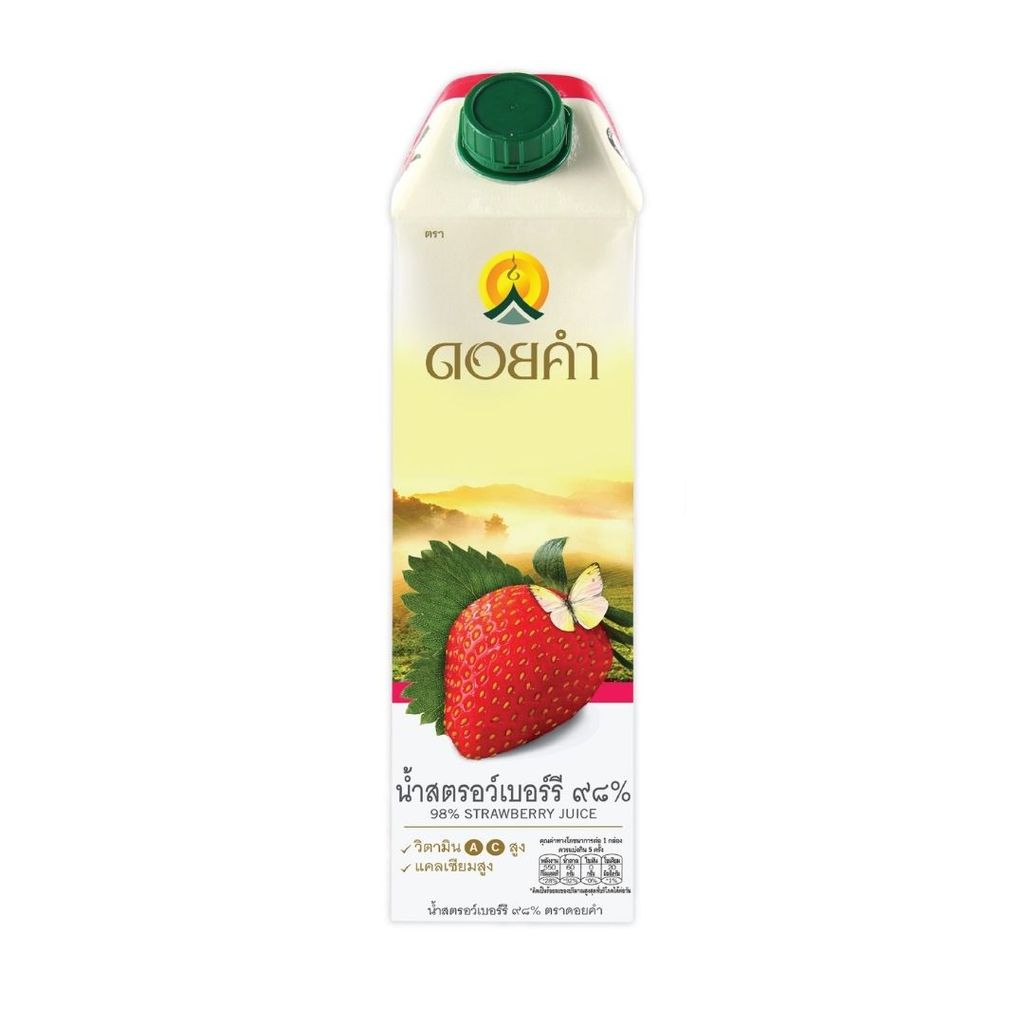 ดอยคำ น้ำสตรอว์เบอร์รี98% Doi Kham Strawberry 1ltr.