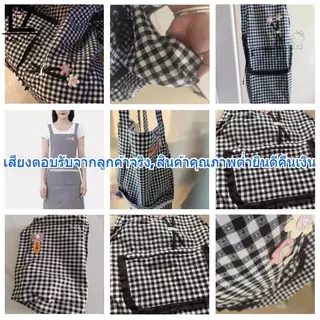 ผ้ากันเปื้อนสำหรับร้านกาแฟ ทำจากผ้าฝ้ายแท้ กันน้ำและกันคราบสกปรก มีกระเป๋าซิป เหมาะสำหรับใช้ในครัวและร้านอาหาร