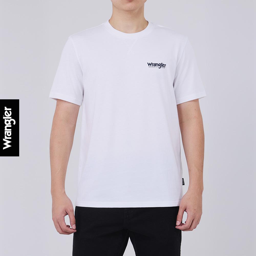 WRANGLER เสื้อยืดแขนสั้นผู้ชาย รุ่น WR S426MTSSF39 สีขาว
